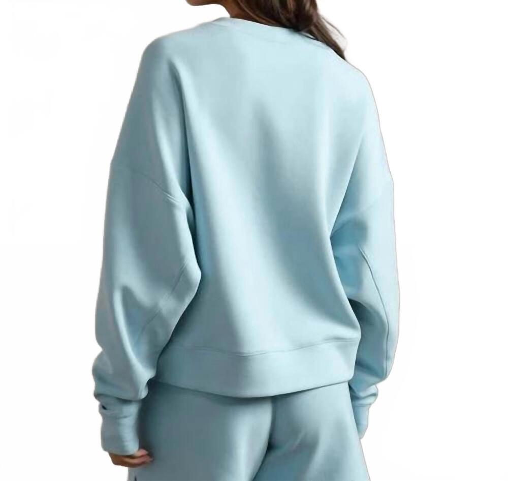 NEW RHONE dreamglow crewneck sweatshirt in pool blue - Picture 2 of 2